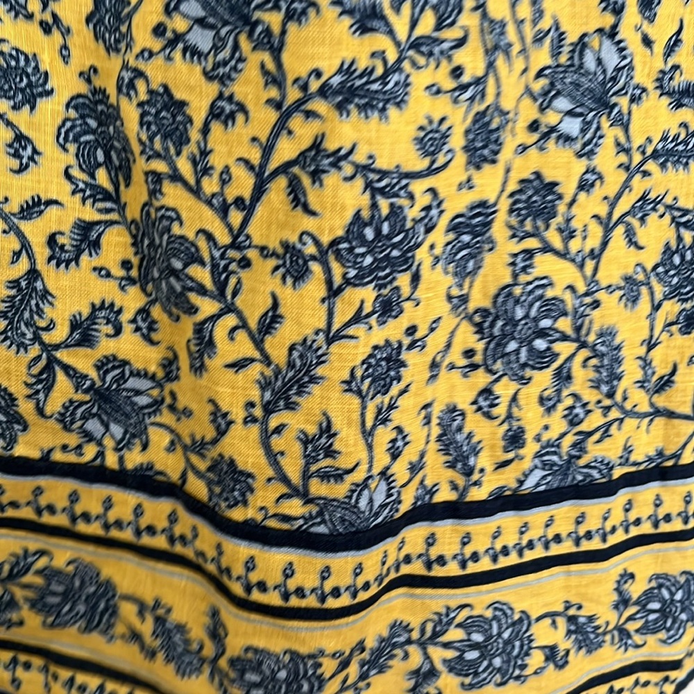 J. Jill Floral Sleeveless Dress - Blue and Yellow - Picture 4 of 5